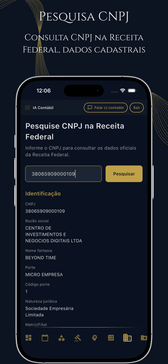 Tela 2 do app IA Contábil